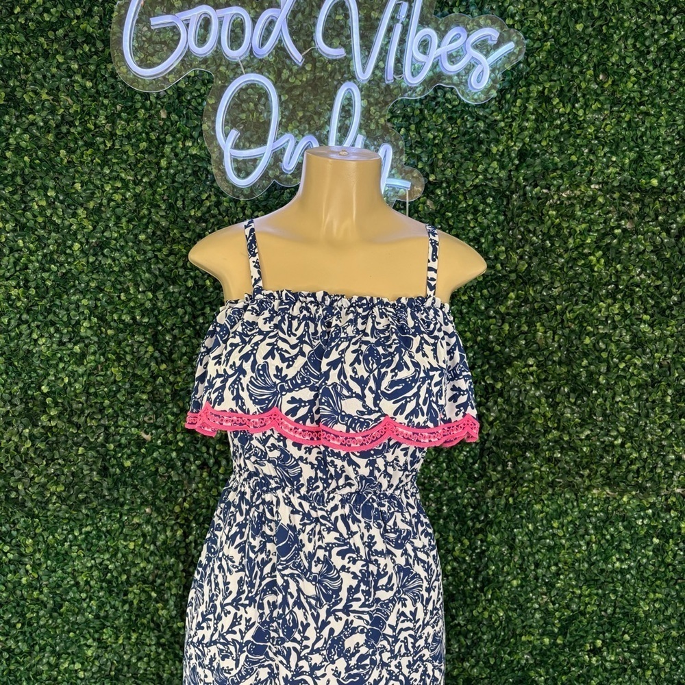 Lilly Pulitzer Vibrant Print Maxi Dress Resort Chic Size XS